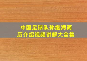 中国足球队孙继海简历介绍视频讲解大全集