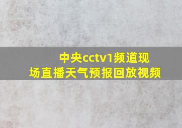 中央cctv1频道现场直播天气预报回放视频