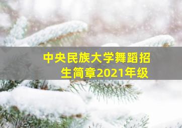 中央民族大学舞蹈招生简章2021年级