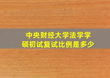 中央财经大学法学学硕初试复试比例是多少