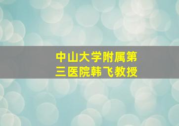 中山大学附属第三医院韩飞教授