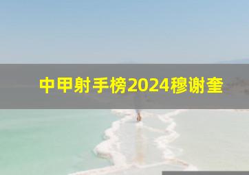 中甲射手榜2024穆谢奎