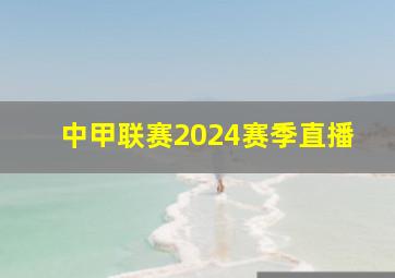 中甲联赛2024赛季直播