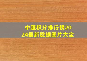 中超积分排行榜2024最新数据图片大全