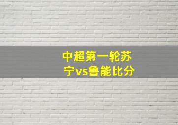 中超第一轮苏宁vs鲁能比分