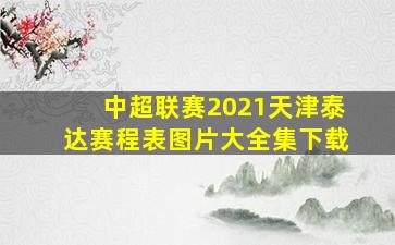 中超联赛2021天津泰达赛程表图片大全集下载