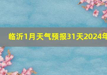 临沂1月天气预报31天2024年