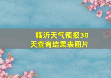 临沂天气预报30天查询结果表图片