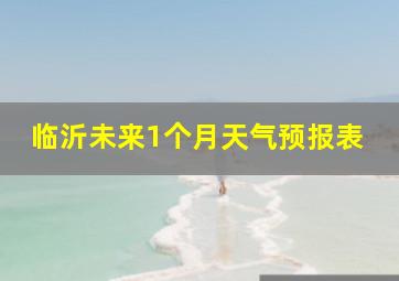 临沂未来1个月天气预报表