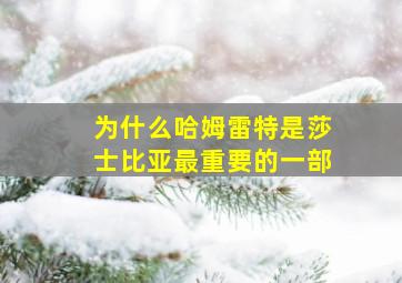 为什么哈姆雷特是莎士比亚最重要的一部