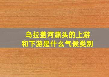 乌拉盖河源头的上游和下游是什么气候类别