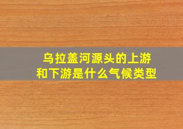 乌拉盖河源头的上游和下游是什么气候类型