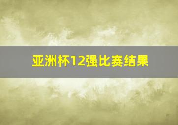 亚洲杯12强比赛结果