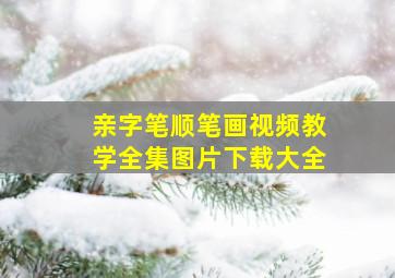 亲字笔顺笔画视频教学全集图片下载大全