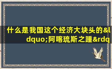 什么是我国这个经济大块头的“阿喀琉斯之踵”