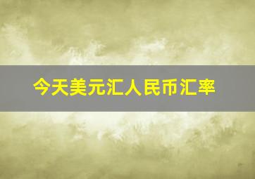 今天美元汇人民币汇率