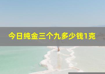 今日纯金三个九多少钱1克