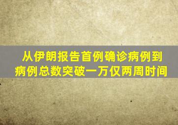 从伊朗报告首例确诊病例到病例总数突破一万仅两周时间