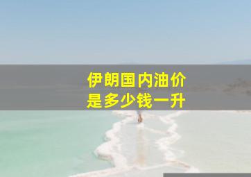 伊朗国内油价是多少钱一升