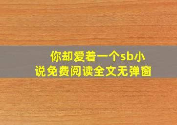 你却爱着一个sb小说免费阅读全文无弹窗