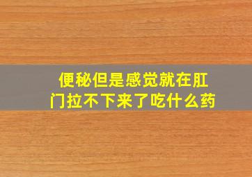 便秘但是感觉就在肛门拉不下来了吃什么药