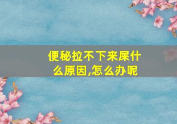 便秘拉不下来屎什么原因,怎么办呢