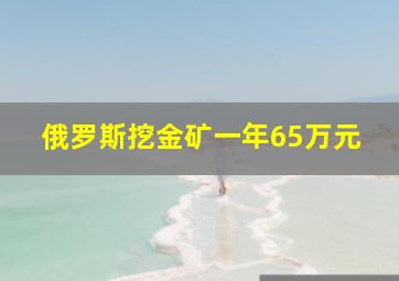 俄罗斯挖金矿一年65万元