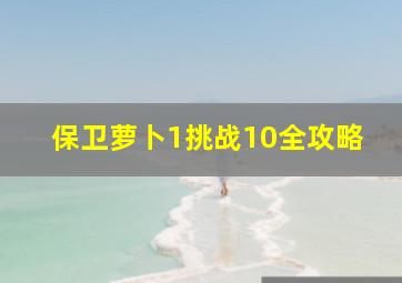 保卫萝卜1挑战10全攻略