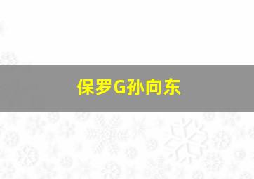 保罗G孙向东