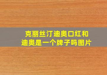 克丽丝汀迪奥口红和迪奥是一个牌子吗图片