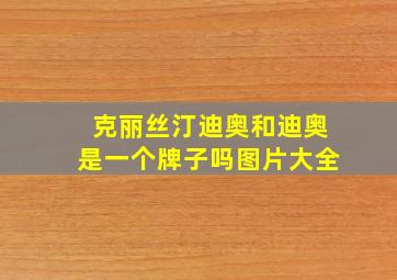 克丽丝汀迪奥和迪奥是一个牌子吗图片大全