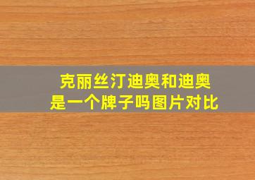 克丽丝汀迪奥和迪奥是一个牌子吗图片对比