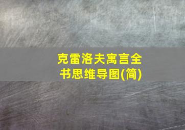 克雷洛夫寓言全书思维导图(简)