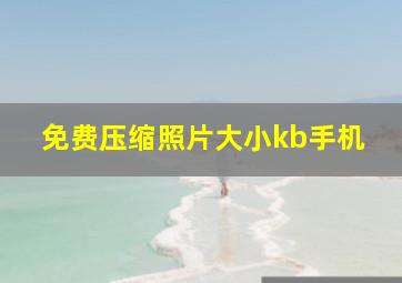 免费压缩照片大小kb手机