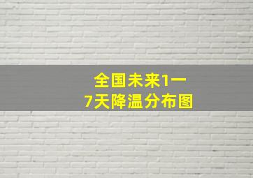 全国未来1一7天降温分布图