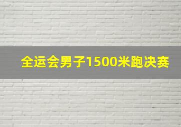 全运会男子1500米跑决赛