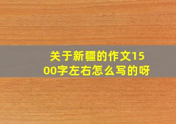 关于新疆的作文1500字左右怎么写的呀