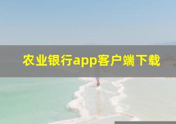 农业银行app客户端下载