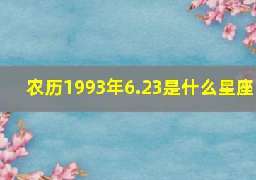 农历1993年6.23是什么星座