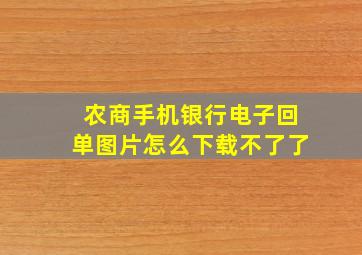 农商手机银行电子回单图片怎么下载不了了