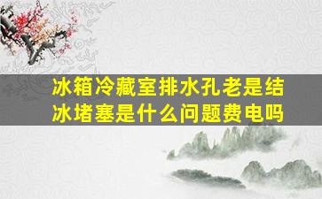 冰箱冷藏室排水孔老是结冰堵塞是什么问题费电吗