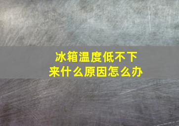 冰箱温度低不下来什么原因怎么办