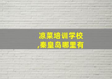 凉菜培训学校,秦皇岛哪里有