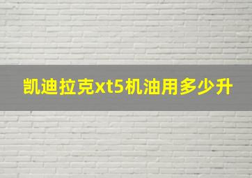 凯迪拉克xt5机油用多少升