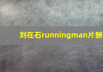 刘在石runningman片酬