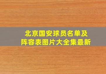 北京国安球员名单及阵容表图片大全集最新