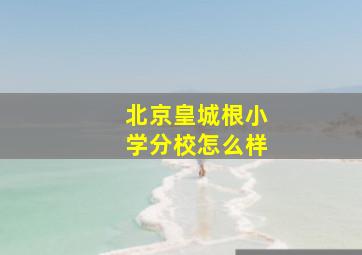 北京皇城根小学分校怎么样