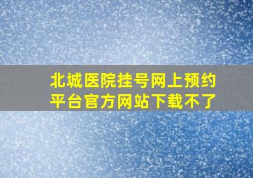 北城医院挂号网上预约平台官方网站下载不了