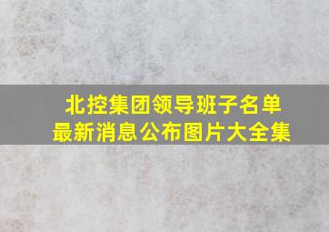 北控集团领导班子名单最新消息公布图片大全集