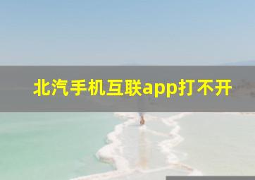 北汽手机互联app打不开